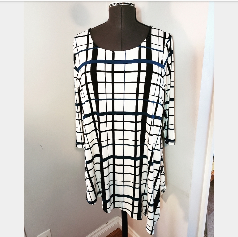 Alfani Pattern High Low Dress